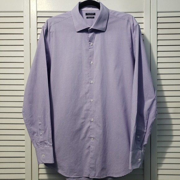 Tailorbyrd Other - Tailorbyrd Button Down Shirt Men's Size 16 1/2 (34-35) Trim Purple Gingham Check